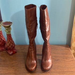 Medium brown leather boots run small